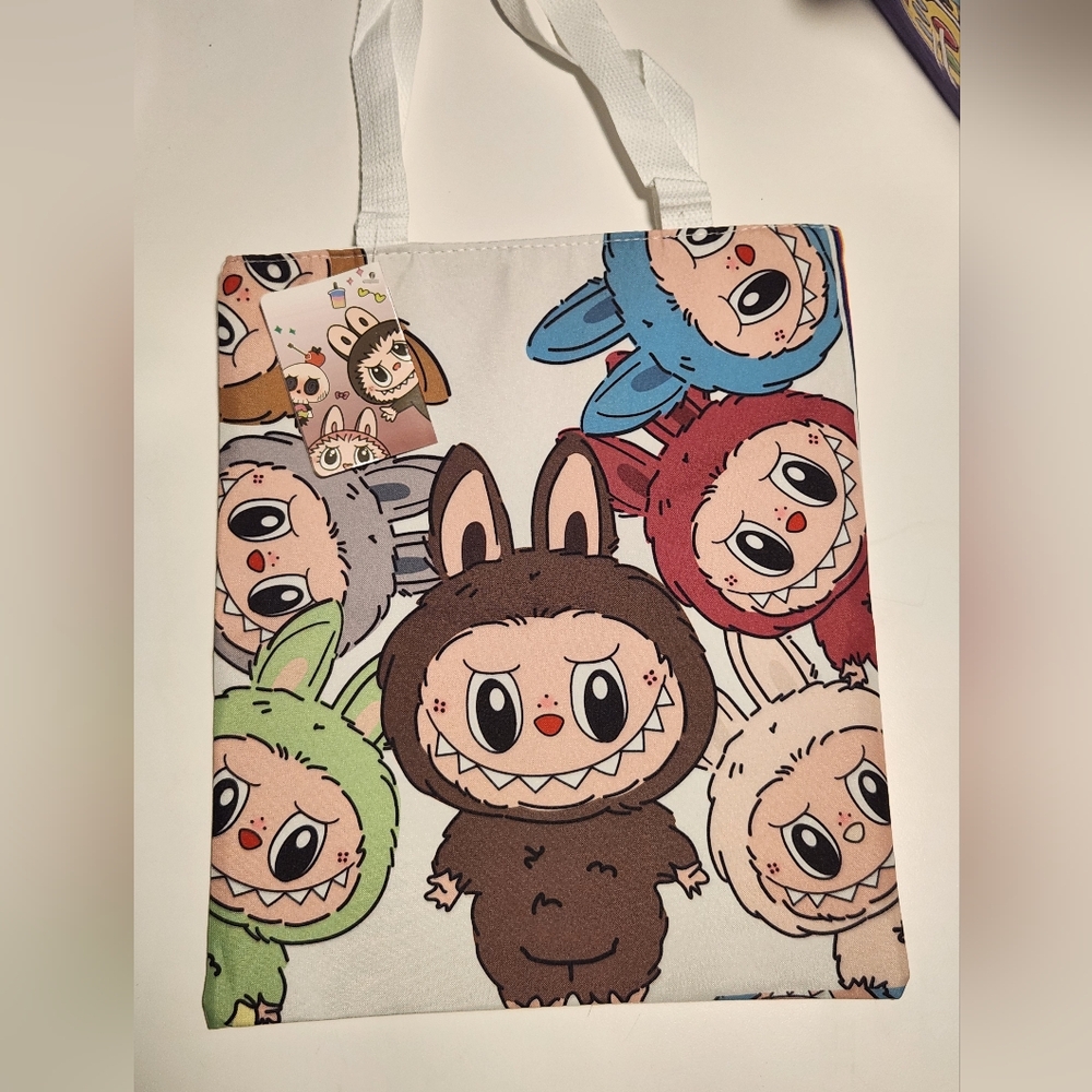 Labubu Zippered Tote Bag